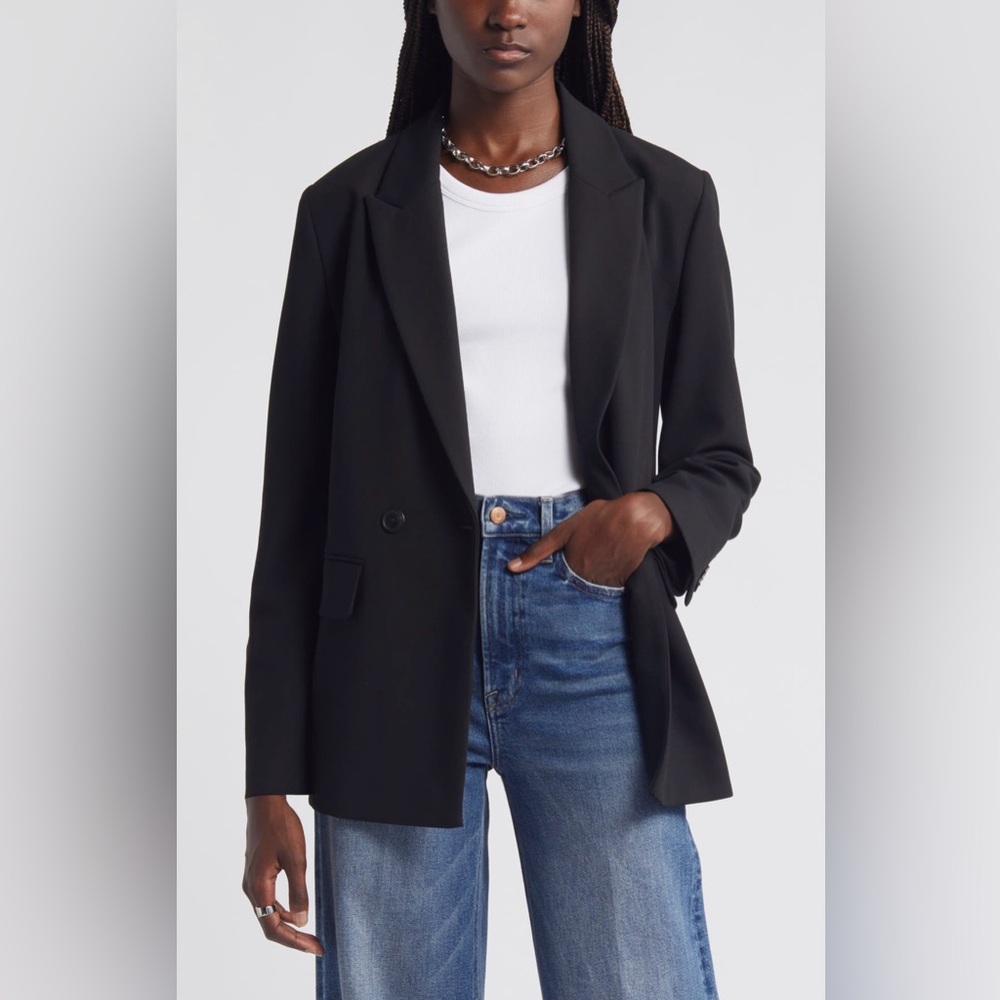 Nordstrom Double Breasted Peak Lapel Blazer